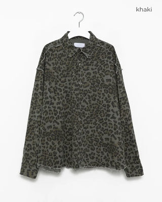 (Unisex) Leopard Half Coat