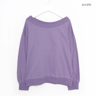 Off-shoulder sweatshirt