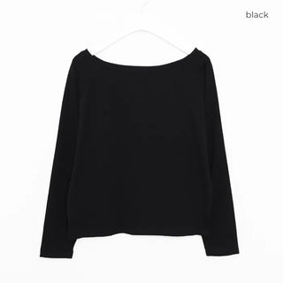 Basic open-shoulder T-shirt