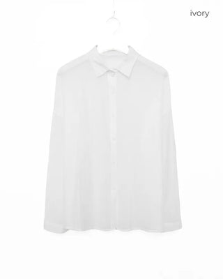Wrinkle Sheer Loose Long Shirt