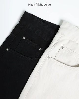 Cotton straight pants
