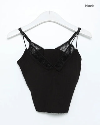 Lace camisole with built-in cups
