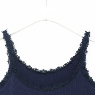 Ribbon detail lace sleeveless top