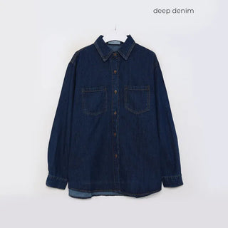 Patch pocket denim shirt