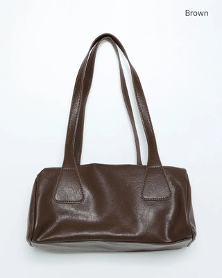 Square leather shoulder bag
