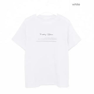 Lettering Tencel Half-Sleeve T-Shirt