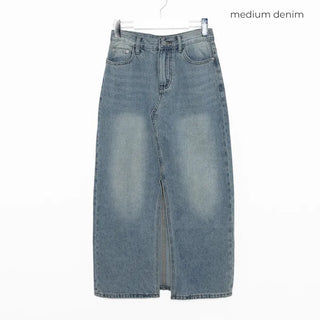 Front slit long skirt