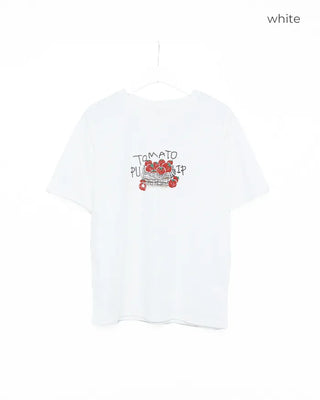 Tomato print short-sleeved T-shirt