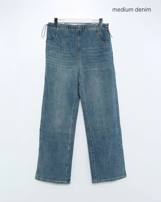 Wide-fit denim pants