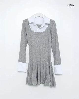 Shirt layered dress