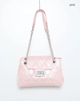 Quilted buckle mini shoulder bag