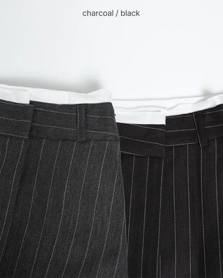 Striped layered mini skirt