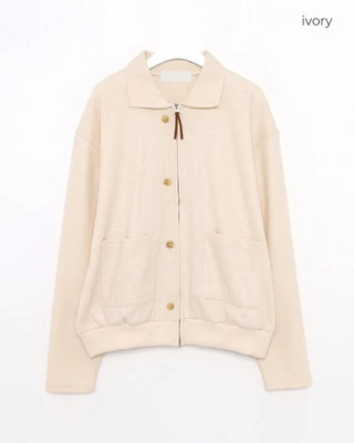 Colored zip-up cardigan