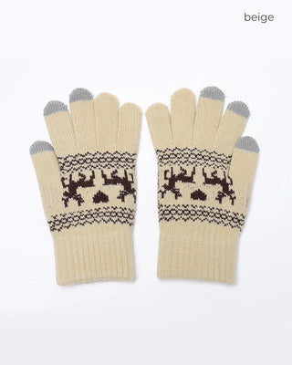 Deer print gloves (touchscreen compatible)