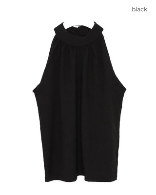 Halter neck sleeveless blouse