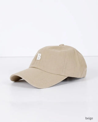 B cotton ball cap
