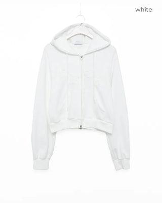Flower Hooded Zip Hoodie