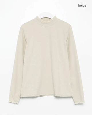 Slim-fit frill detail knit