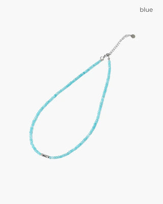 Clover-colored bead necklace