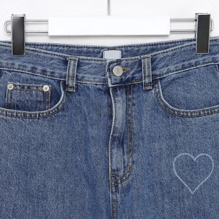 Heart Point Denim Pants