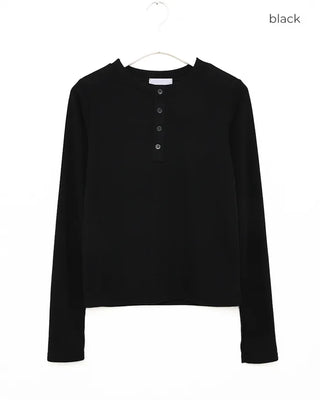 Button-up long T-shirt