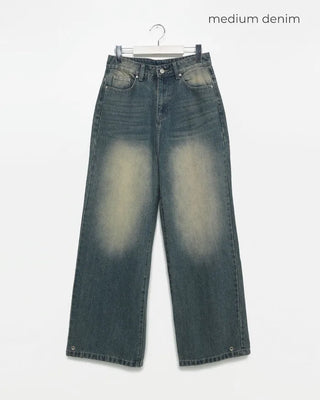 Oversized wide denim pants