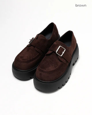 Buckle Platform Loafers