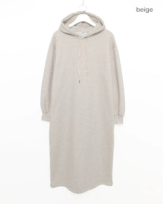 Brushed Hooded Long Dress