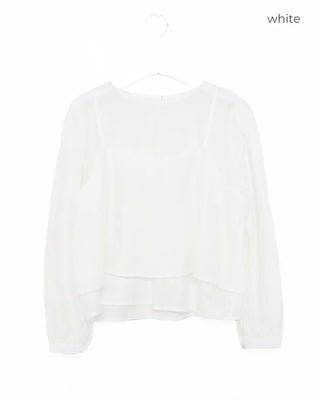 Bustier blouse layered set