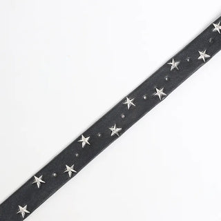 Square buckle star stud belt