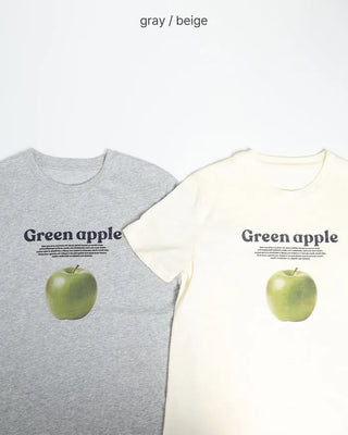 Apple print T-shirt