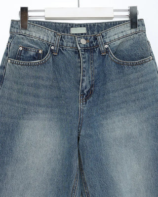 Straight denim pants