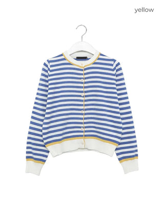 Two-tone striped cardigan