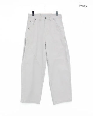 Pants with a diagonal panel design