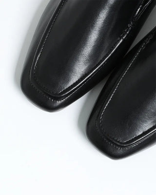Square-line loafers