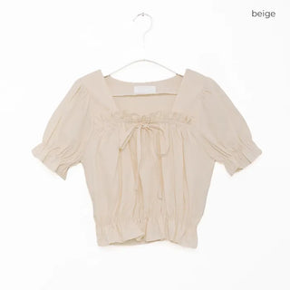 Ribbon frill blouse