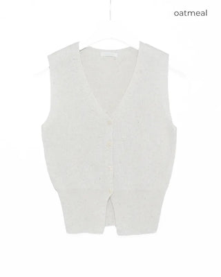 V-neck knit vest
