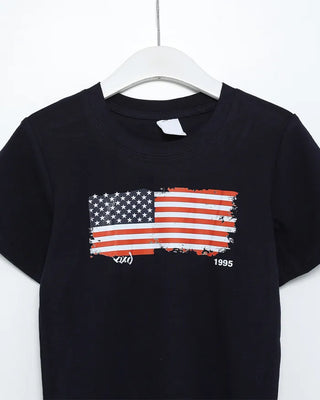 Vintage USA print short-sleeved T-shirt