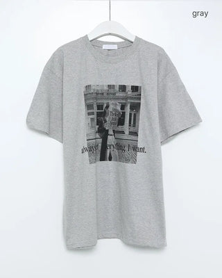 Photo print oversized T-shirt