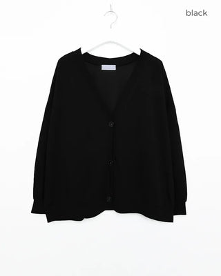 Three-button oversized cardigan