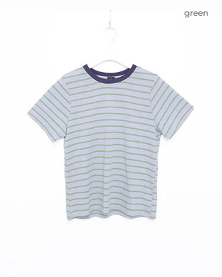 Casual striped short-sleeved T-shirt