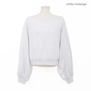 Cropped off-shoulder sweatshirt