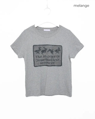 Rabbit graphic short-sleeved T-shirt