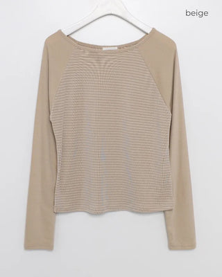 Striped long-sleeved T-shirt