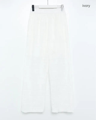 Flower Punching Wide Easy Pants