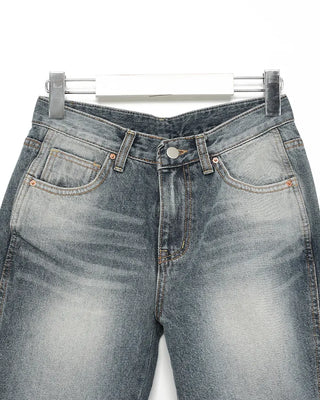 Unique outseam bootcut denim pants