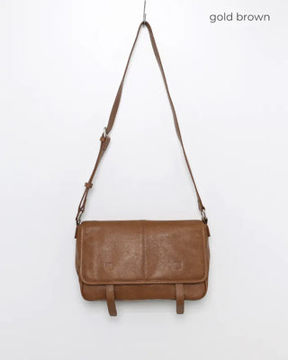 Simple leather crossbody bag