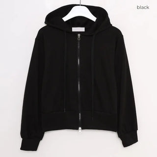 Daily Cropped Hoodie Zip-Up