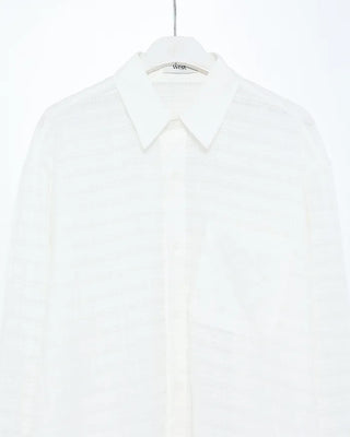 (Unisex) One-Pocket See-Through Check Shirt