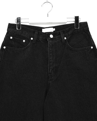 (Unisex) Star Embroidered Balloon Denim Pants